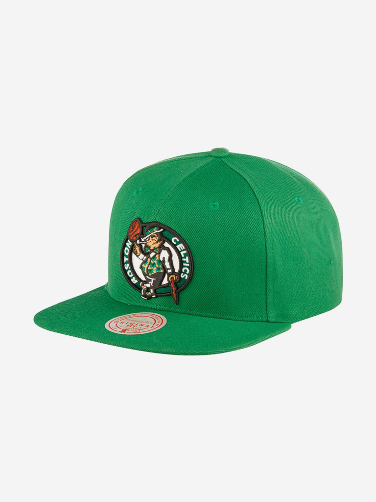 Бейсболка с прямым козырьком MITCHELL NESS 6HSSJS19078-BCEKYGN Boston Celtics NBA