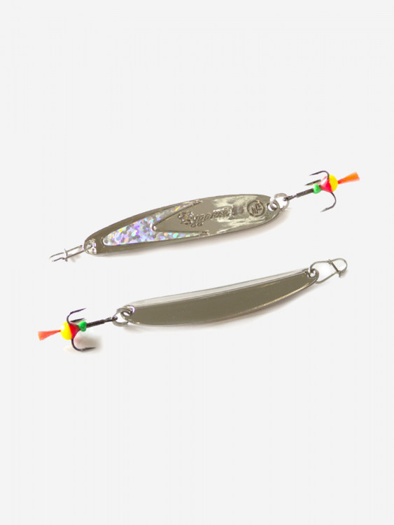 Блесна для рыбалки ECOPRO Судачья серебряный флекс, 50мм, 6г, SSF зимняя на судака, щуку, окуня, вертикальная