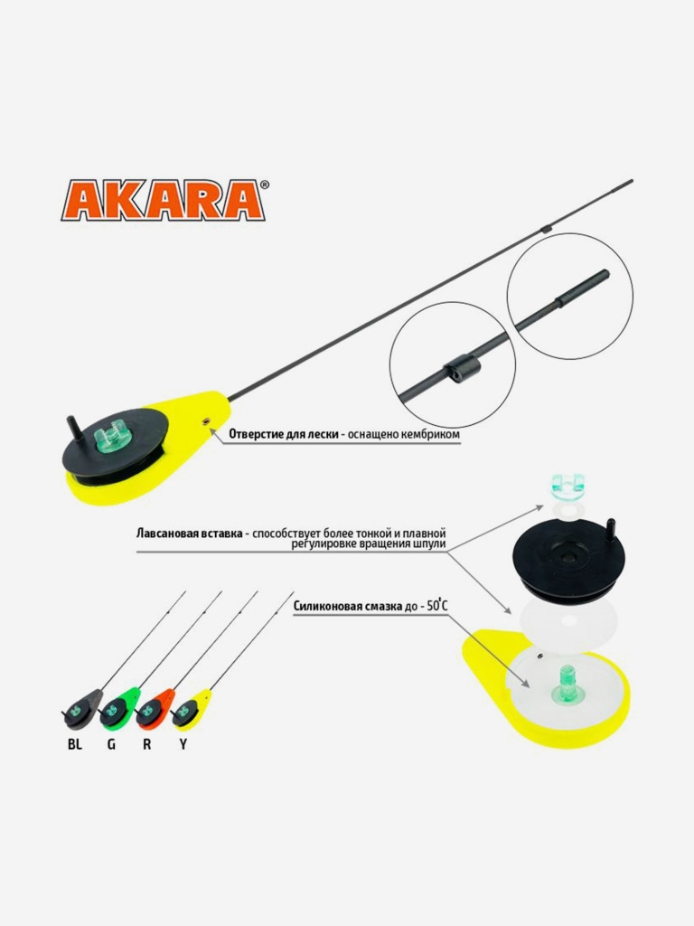 Удочка зимняя Akara Sfera Gl Yellow