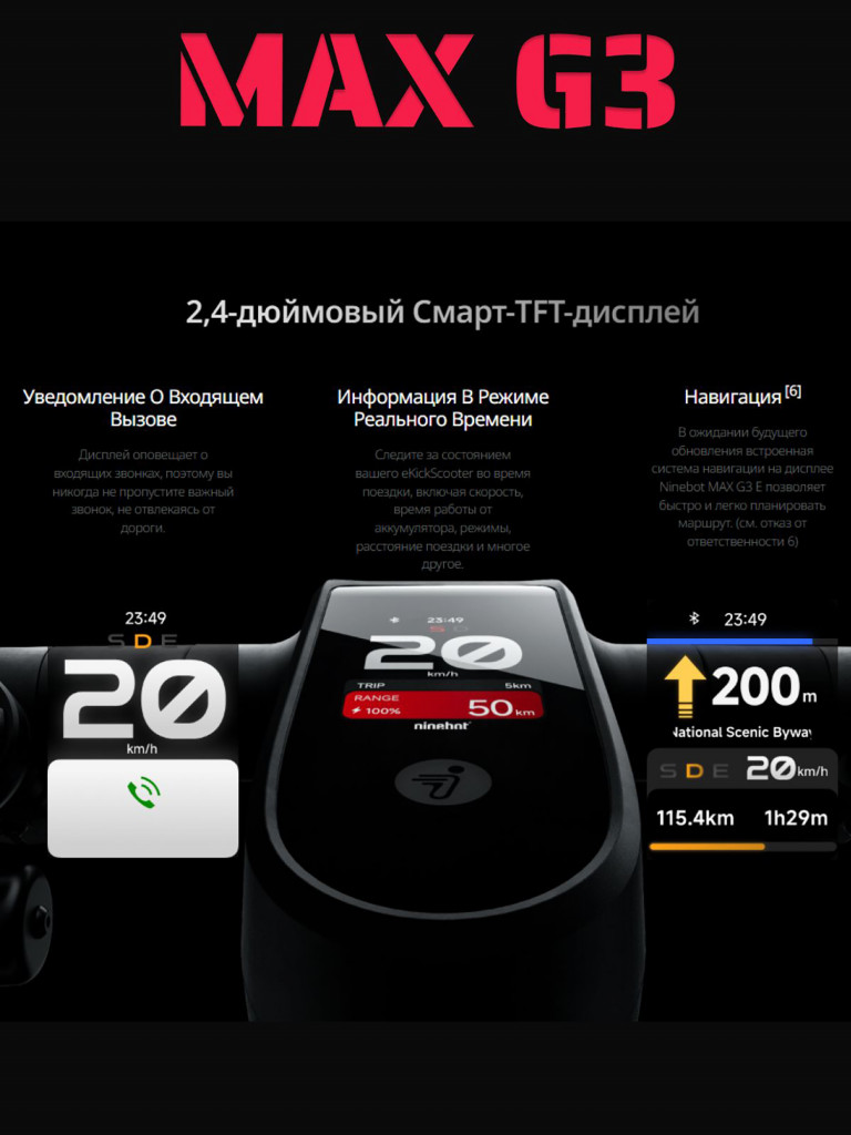 Электросамокат Segway Ninebot Kickscooter MAX G3