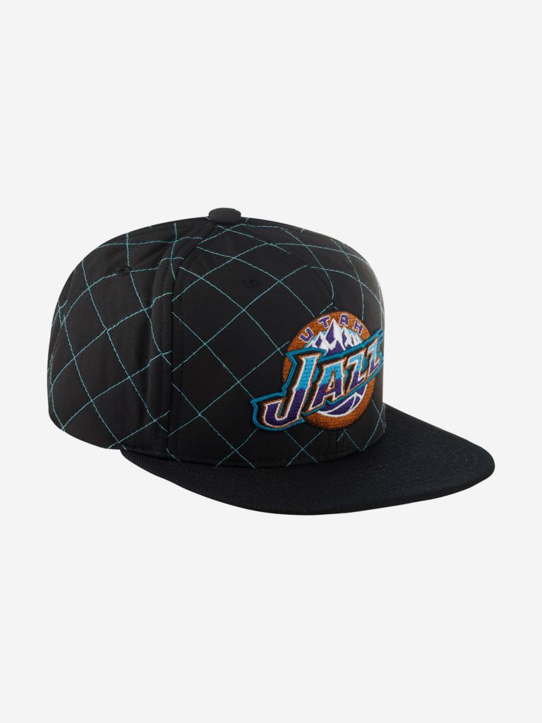 Бейсболка с прямым козырьком MITCHELL NESS HHSS1212-UJAYYPPPBLCK Utah Jazz NBA (черный)