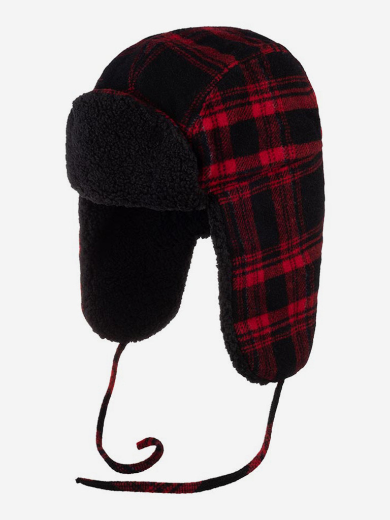 Шапка-ушанка STETSON 9290305 BOMBER CAP SHADOW PLAID (красный)