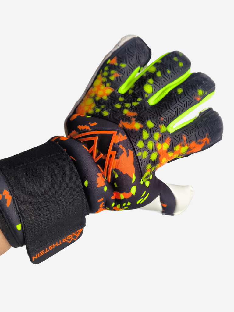Вратарские перчатки Northstein Lunaris NBL4, черно-оранжевые