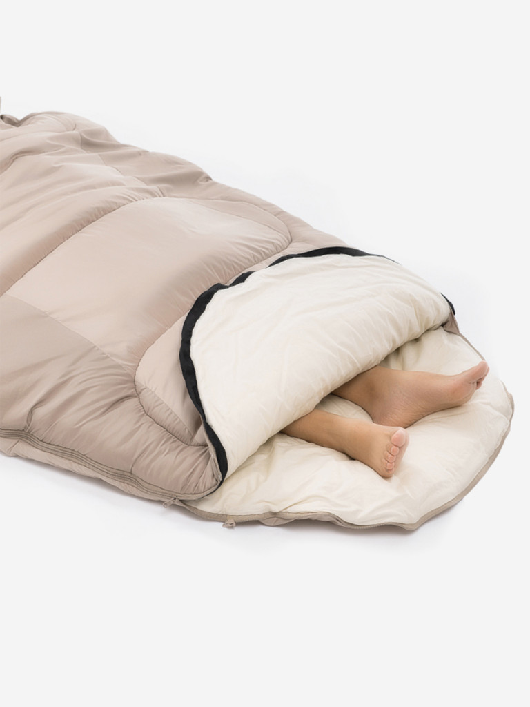 Мешок спальный Naturehike Oval PS200, 220х95 см, (правый) (ТК: +9C), бежевый