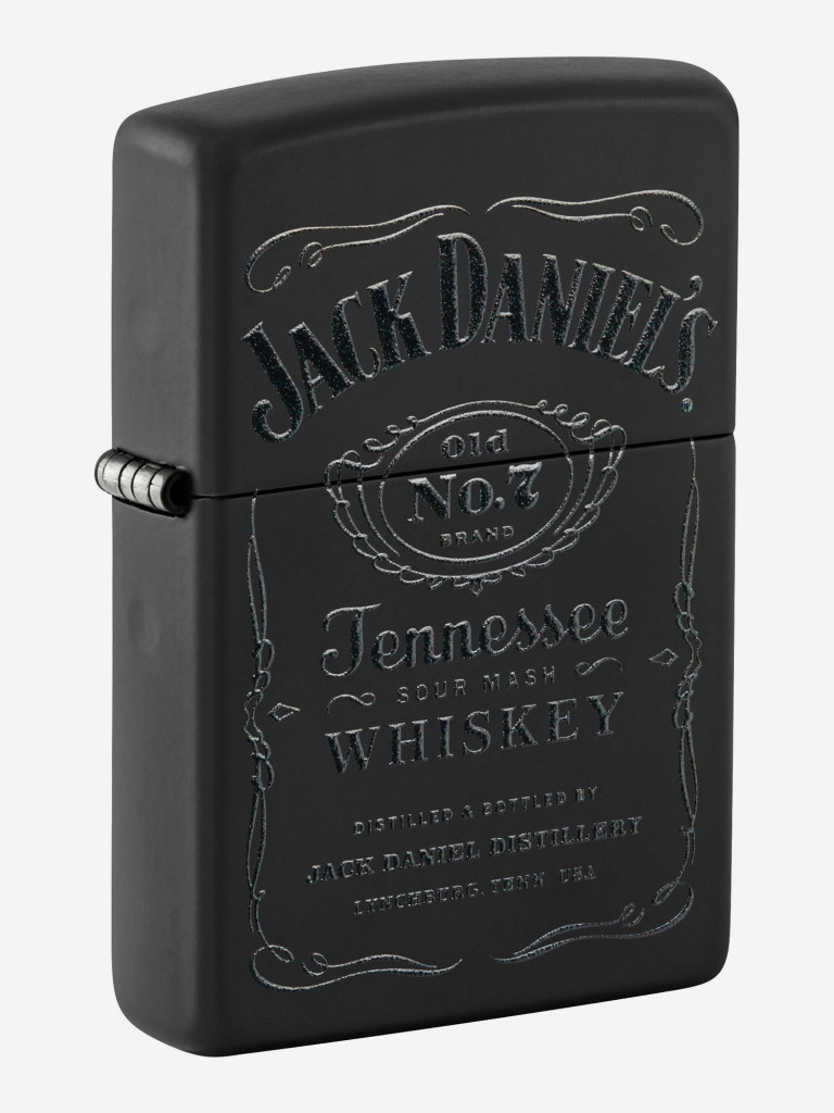 Подарочный набор ZIPPO Jack Daniel's WPL and Pouch Gift Set - Зажигалка бензиновая Zippo Black Matte + Чехол из натуральной кожи