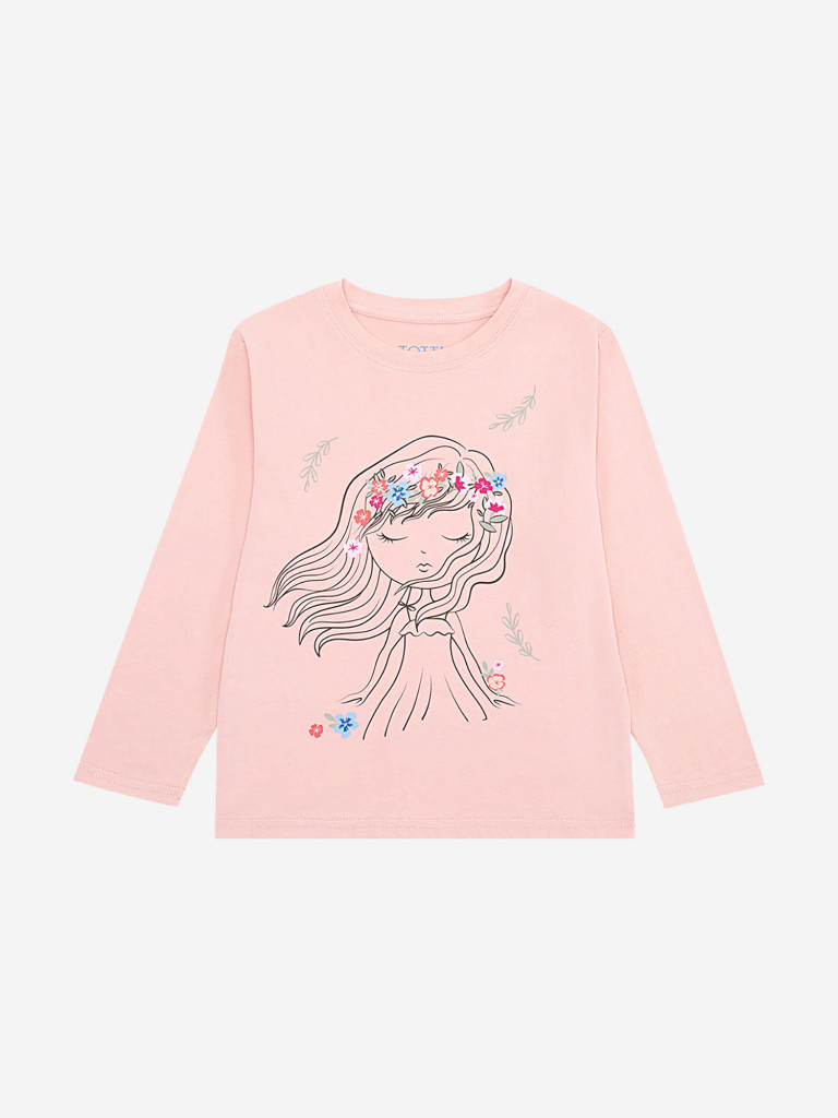 Футболка для девочки с длинным рукавом TOTT KIDS