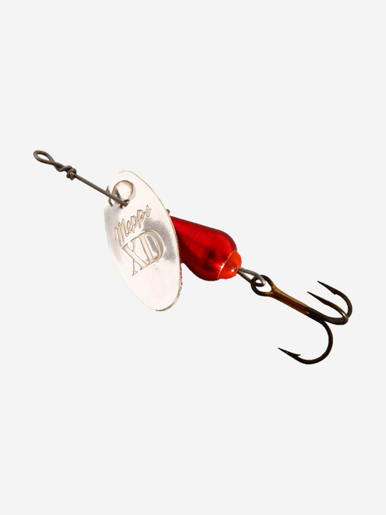 Блесна для рыбалки вертушка Mepps XD PLATINUM, 1, SILVER/Red, 1 штука