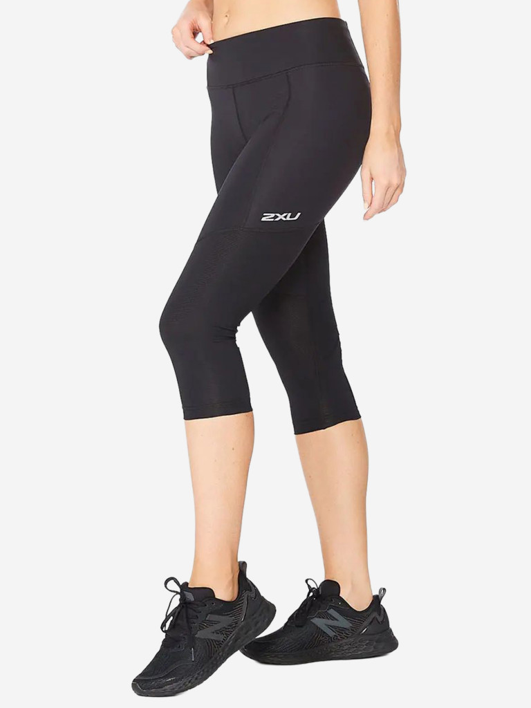 Компрессионные леггинсы 3/4 2XU Aero Vent Mid-Rise Compression 3/4 T Lights Black