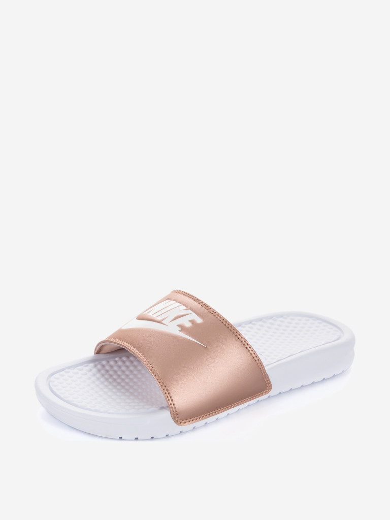 Nike benassi metallic on sale