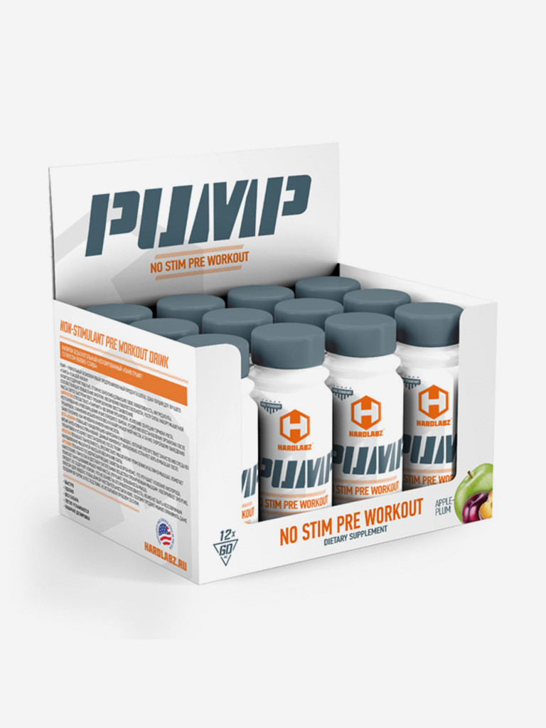 Предтренировочный комплекс HARDLABZ PUMP яблоко-слива, 60мл 12шт., шоты