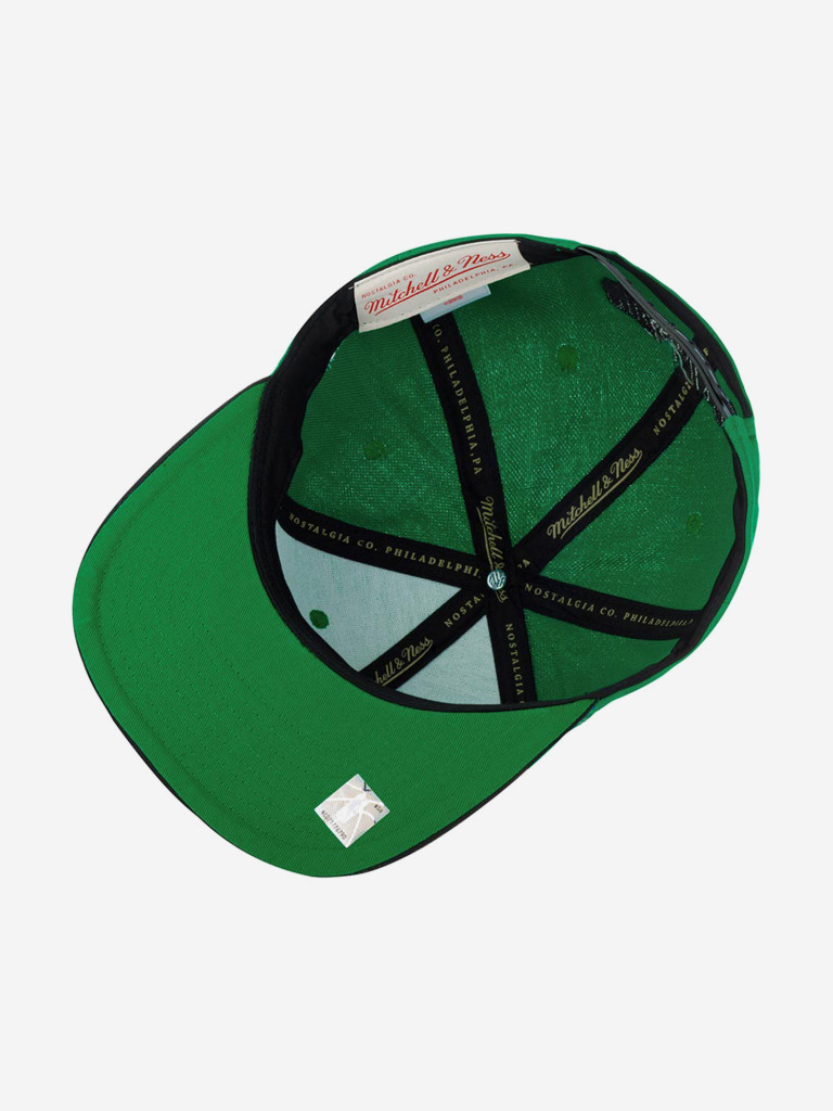 Бейсболка с прямым козырьком MITCHELL NESS 6HSSSH22018-BCEGREN Boston Celtics MLB