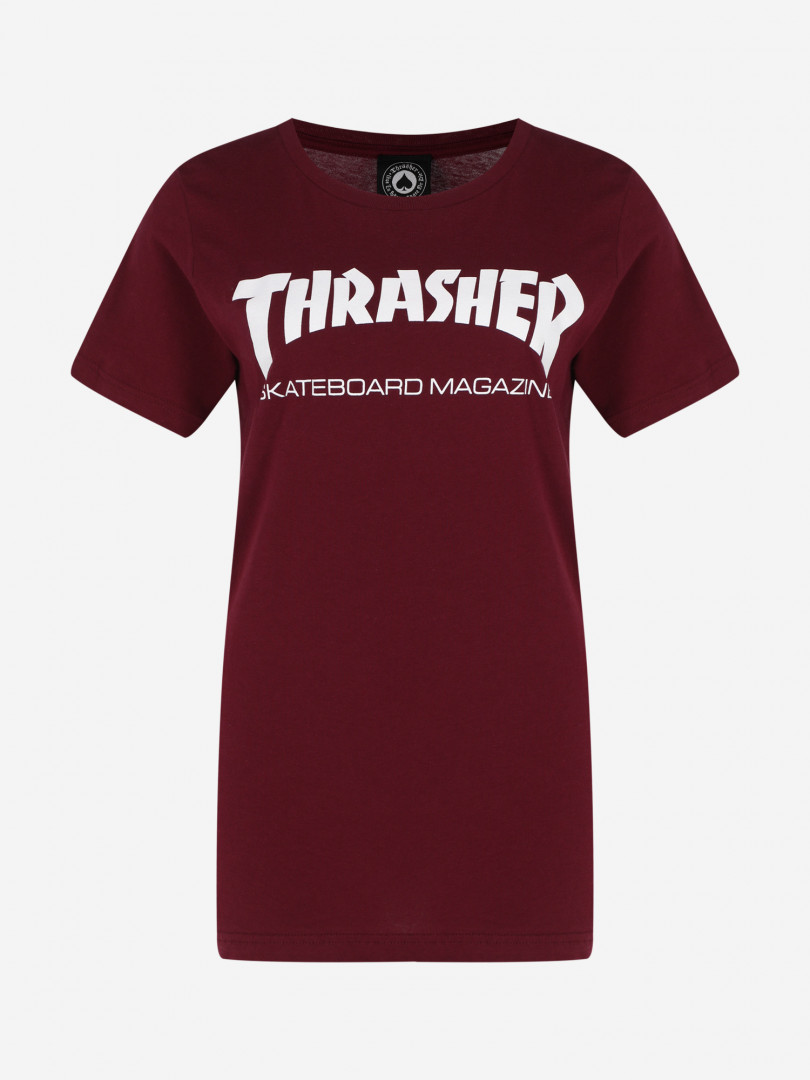 фото Футболка женская thrasher skate mag, красный