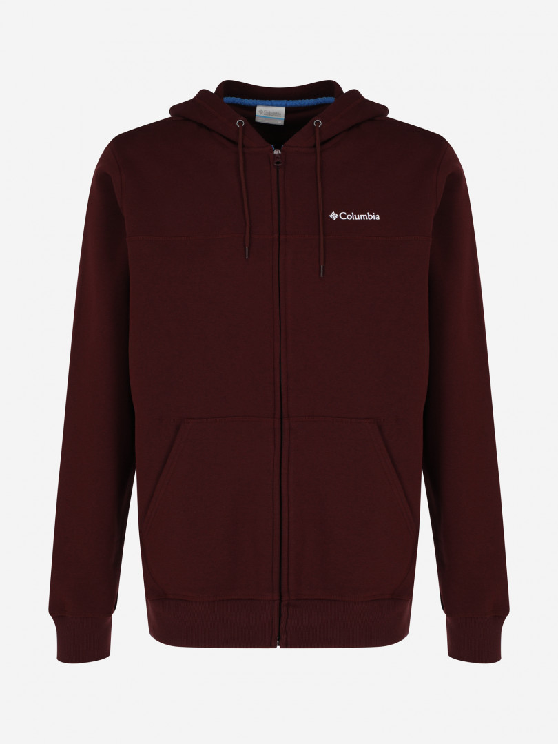 фото Толстовка мужская columbia logo fleece fz, красный