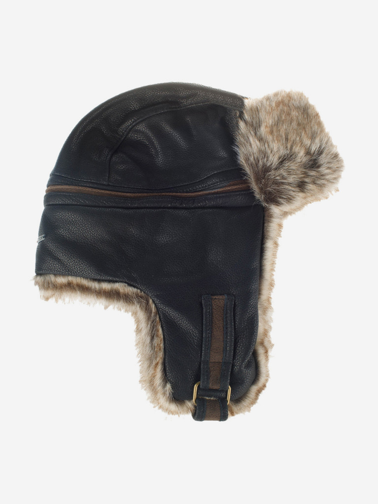 Шапка-ушанка STETSON 9297303 BOMBER CAP COWHIDE (коричневый)