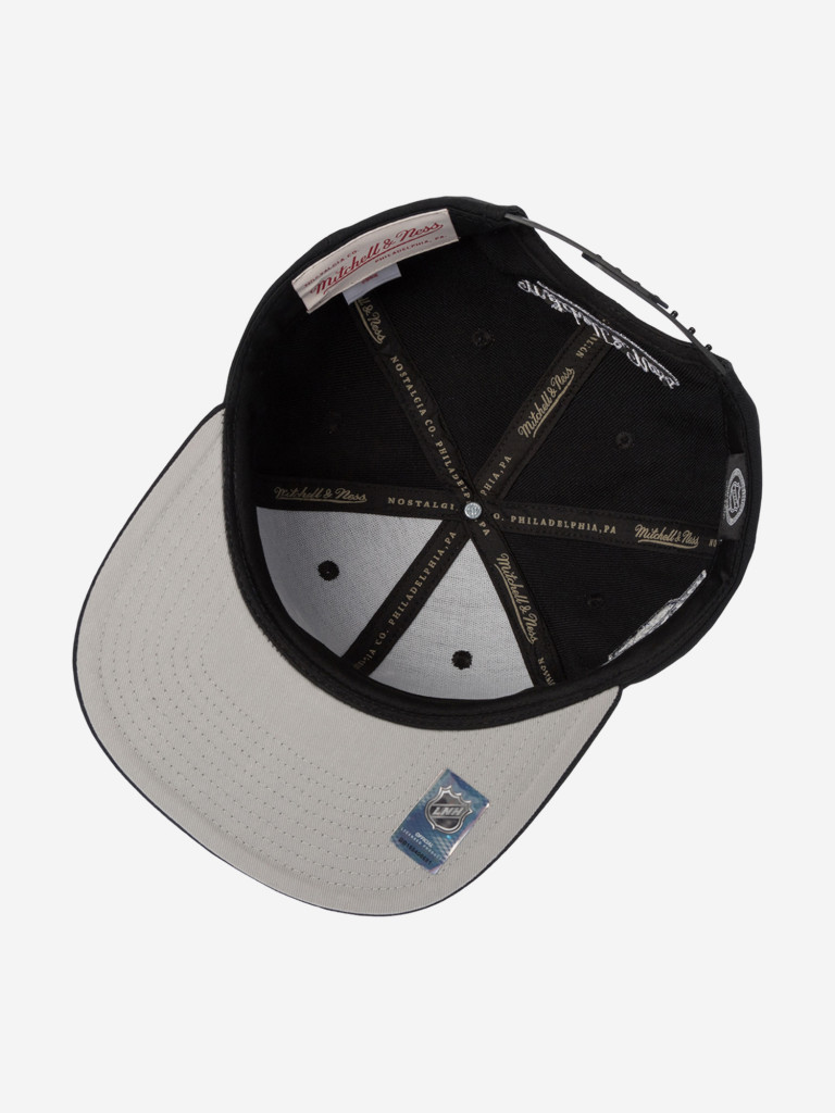 Бейсболка с прямым козырьком MITCHELL NESS HS8035-SJSBLCK San Jose Sharks NHL