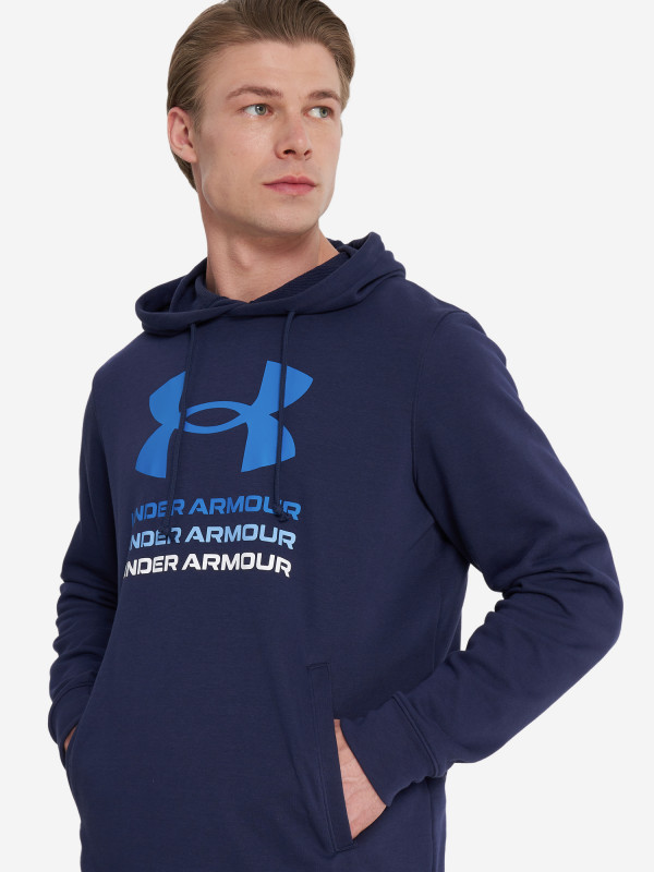 Джемпер флисовый мужской Under Armour темно-синий цвет — купить за 6579 руб. со скидкой 30 %, отзывы в интернет-магазине Спортмастер