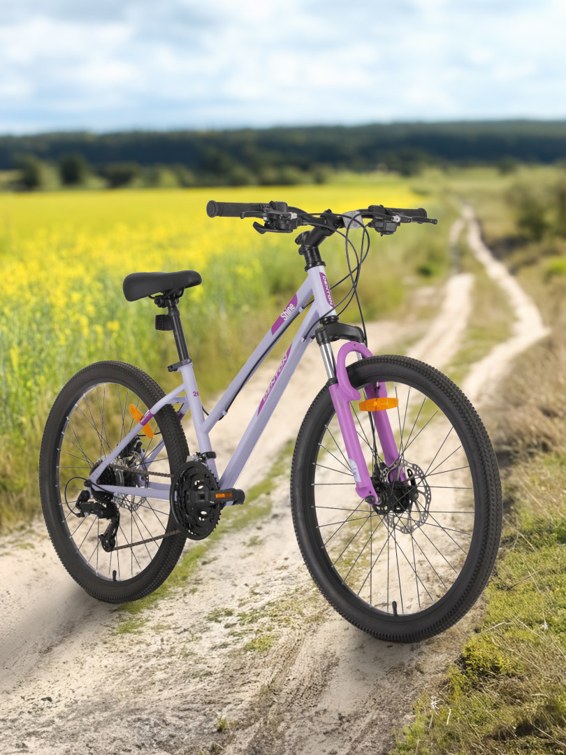 

Велосипед для девочек Denton Shine 2.0 24", собран на 98%, Фиолетовый