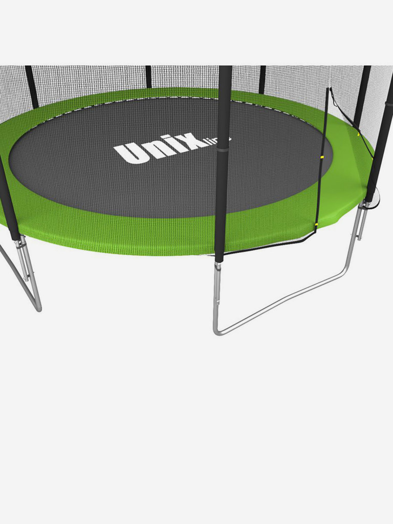 Батут каркасный UNIX Line Simple 10 ft Green с внешней защитной сеткой,  общий диаметр 305 см, до 140 кг, большой, детский батут для улицы UNIXLINE