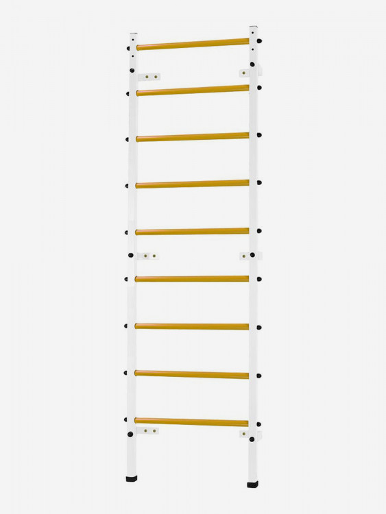 Металлическая шведская стенка Белая WestSport ступени ПВХ желтые