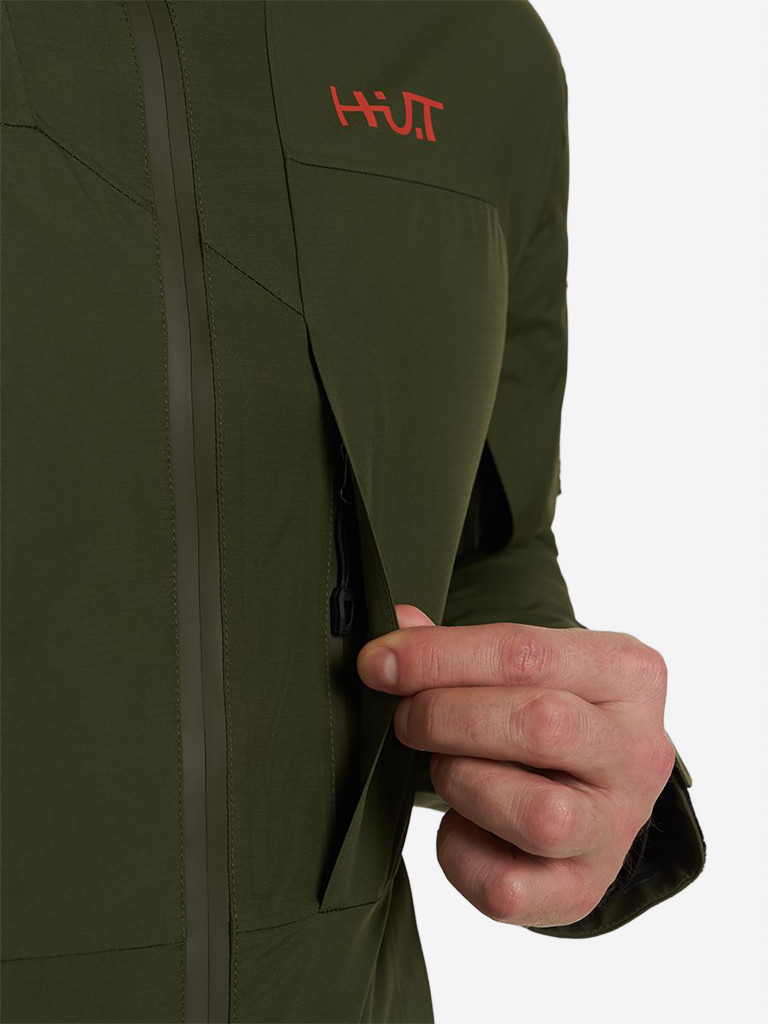 Куртка мембранная мужская HUT KIVACH для охоты, зеленая