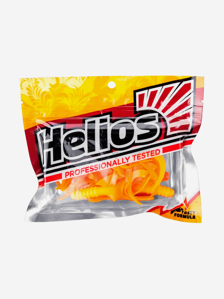 Мягкая приманка Helios Credo Four Tail, 3,35" / 8,5 см, Orange & Yellow, 10 штук (HS-20-015)