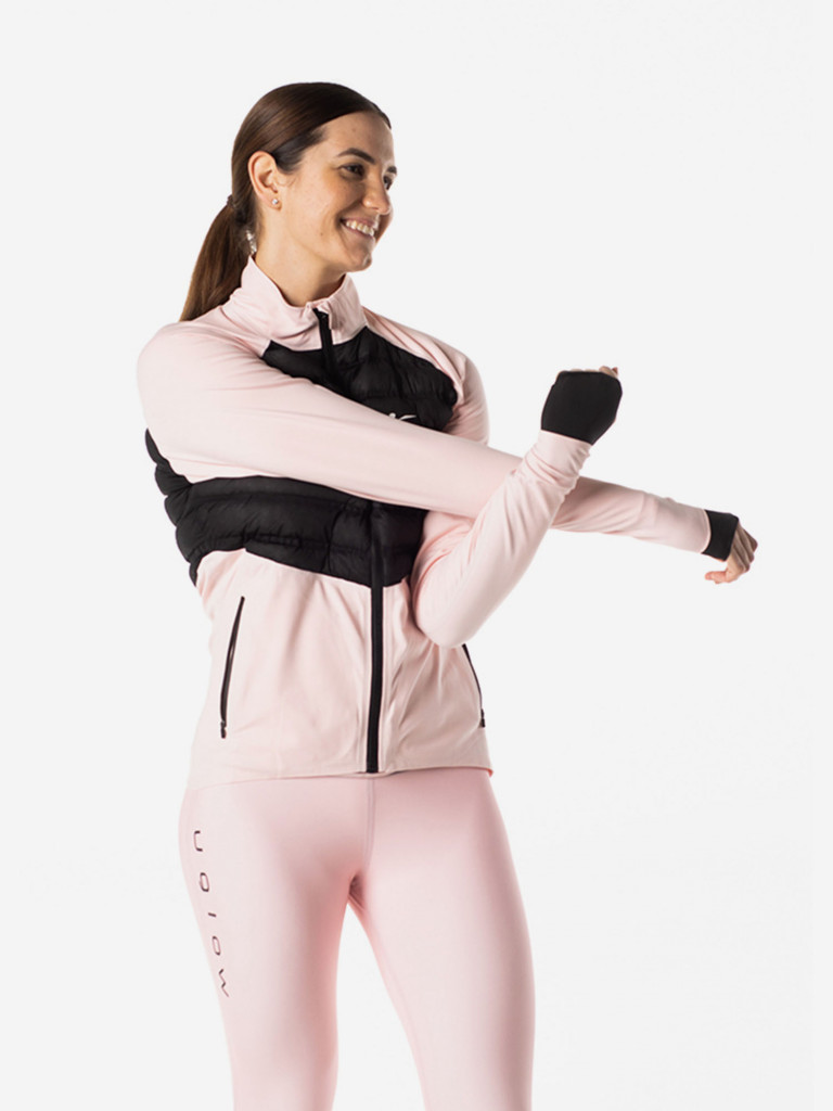 Лонгслив с пуховой вставкой женский UGLOW, розовый