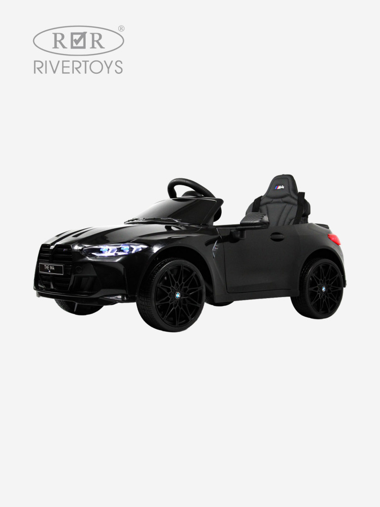 Детский электромобиль RIVERTOYS BMW M4 (A004AA) черный глянец