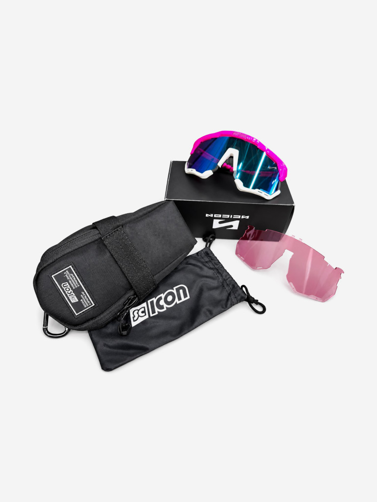 Очки спортивные Scicon AeroShade XL оправа Pink Fluo линза SCNPP Multimirror Blue + Pink