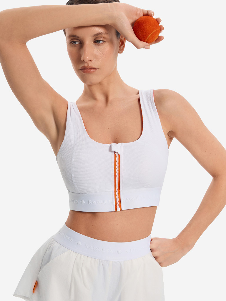 Топ женский RAQUETA SPORT Zip, 23 White