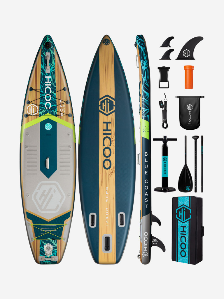 Надувная SUP-доска HICOO Blue Coast STD, 11' 335*86*15 см сапборд