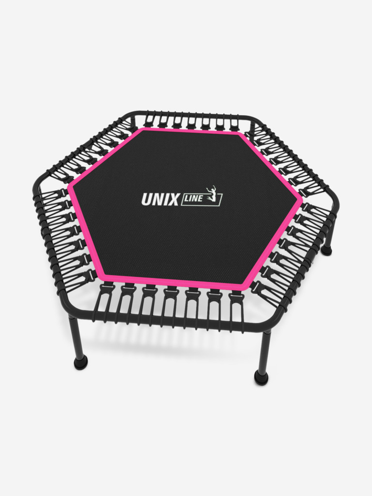Батут спортивный для фитнеса и джампинга UNIX Line Fitness Lite 125 см, розовый