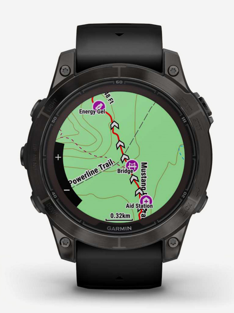 Спортивные часы GARMIN FENIX 7 PRO Sapphire Solar титановый угольно-серый DLC с черным ремешком