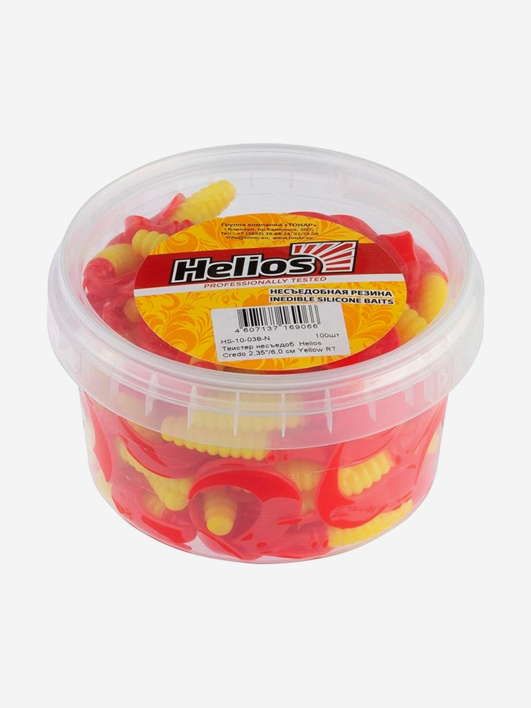Мягкая приманка Helios Credo, 2,35'' / 6 см, Yellow RT, 100 шт (HS-10-038-N)