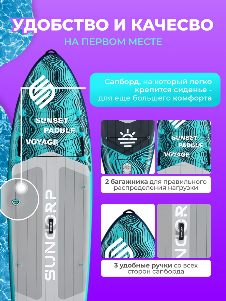 Туринговый двухслойный сапборд SUN 11'6" BLUE
