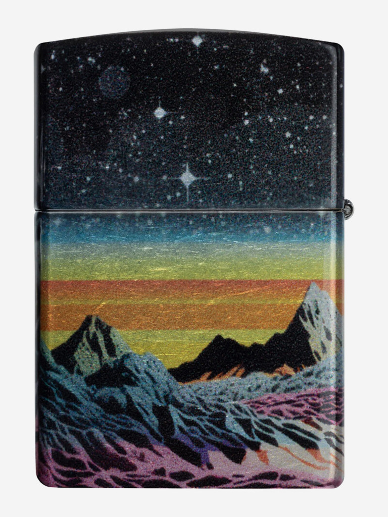 Зажигалка бензиновая ветроустойчивая Zippo Space in Color Design 540 Tumbled Chrome