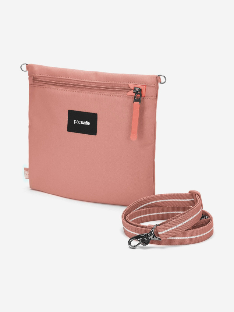 Сумка антивор Pacsafe GO crossbody pouch, розовый, 3,5 л.