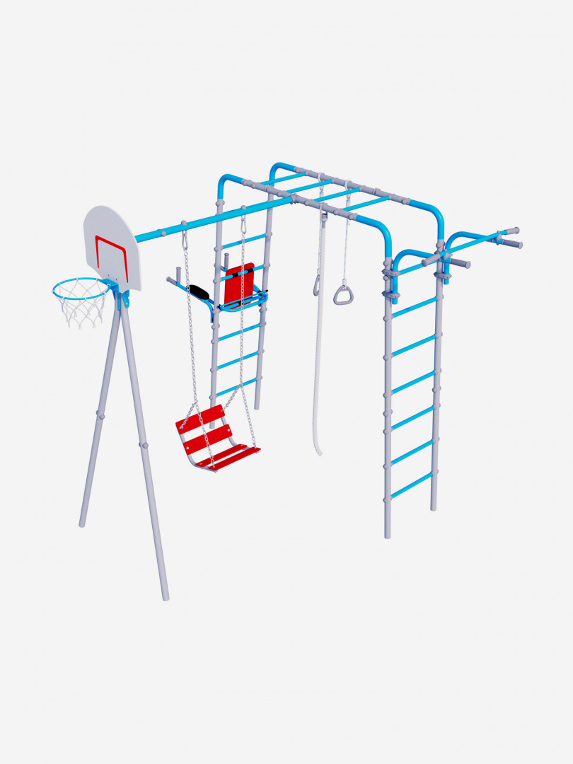 фото Детский спортивный комплекс (уличный) wallbarz sportfamily, серый