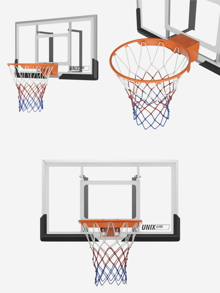 Баскетбольный щит UNIX Line B-Backboard-PC 50"x32" R45