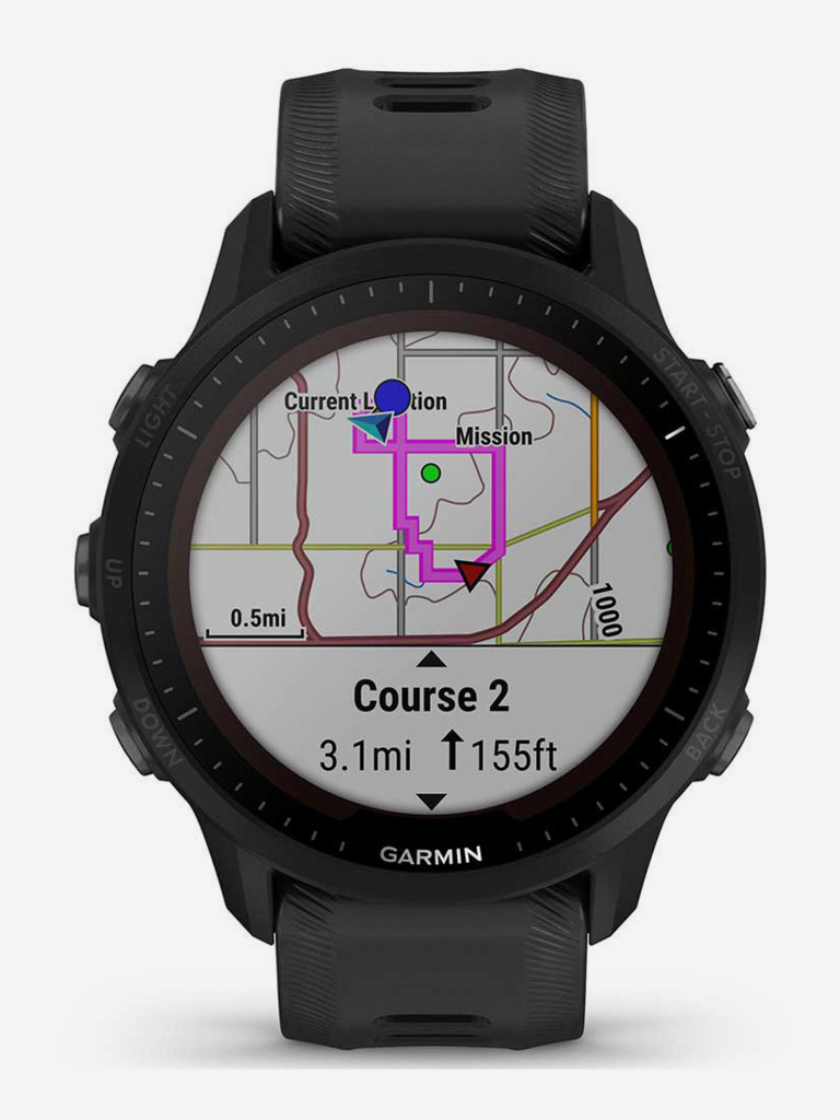 Спортивные наручные часы Garmin Forerunner 955 Solar Black