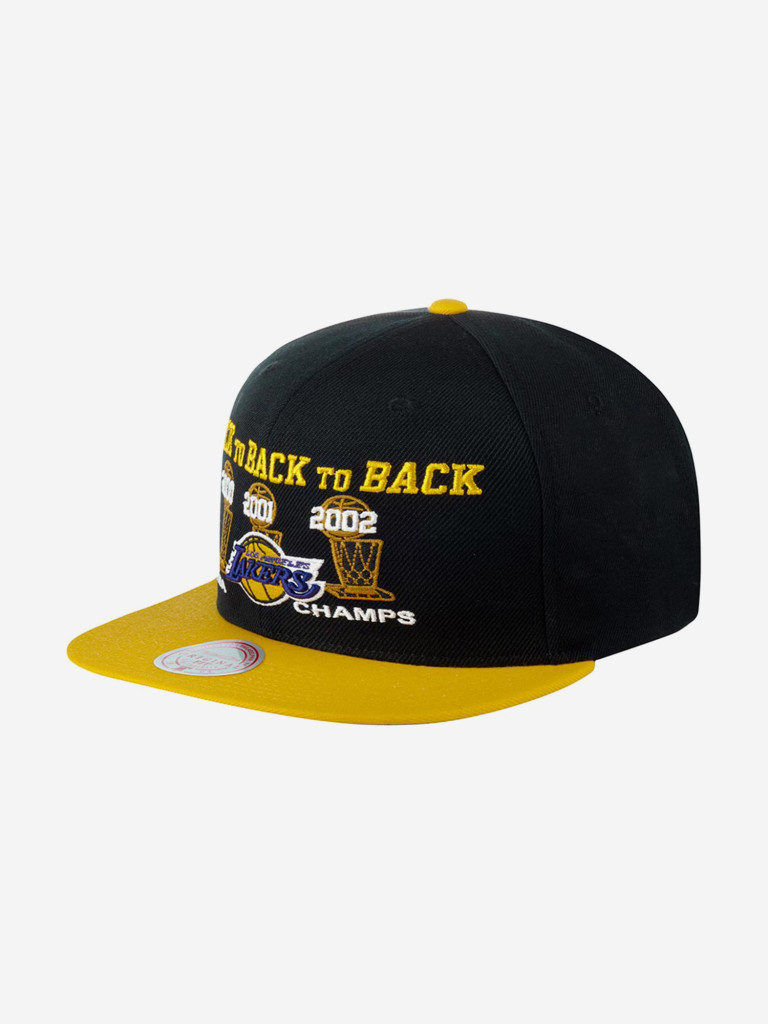 Бейсболка с прямым козырьком MITCHELL NESS HHSS4196-LALYYPPPBKGD Los Angeles Lakers NBA