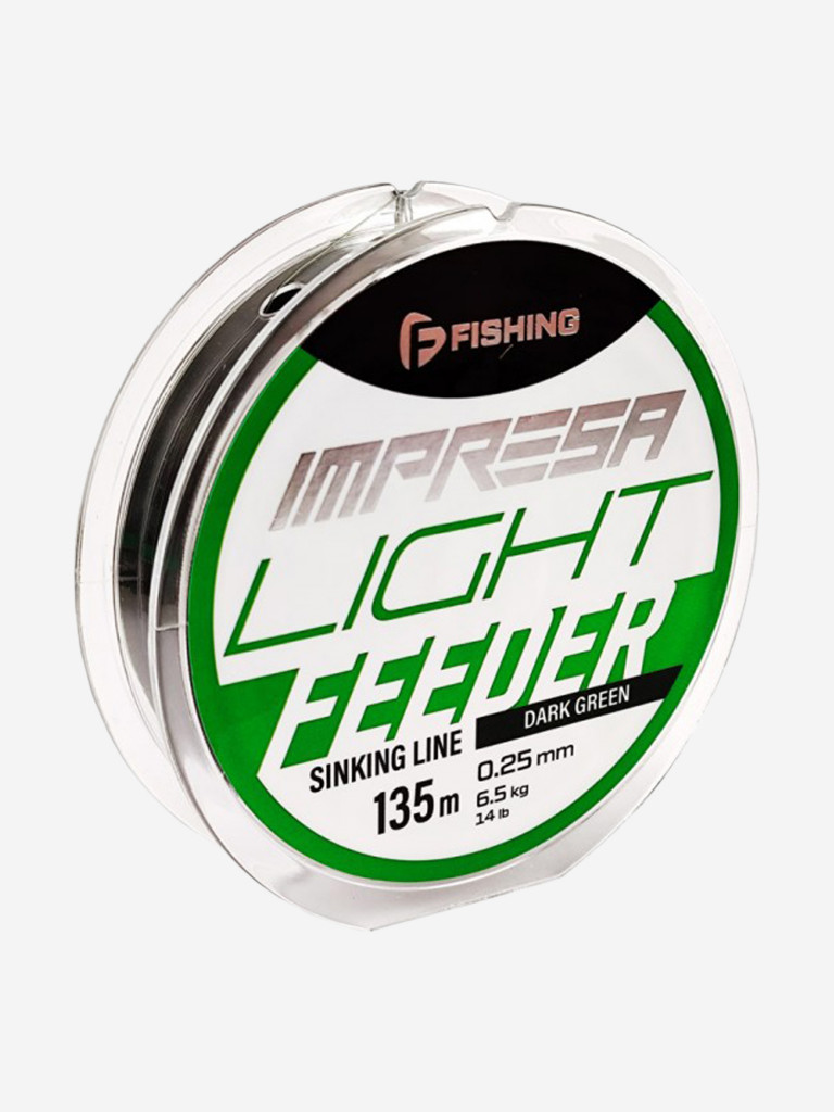 Леска Impresa Light Feeder Dark Green F-FISHING 135м 0,25мм 6,5кг/14lb