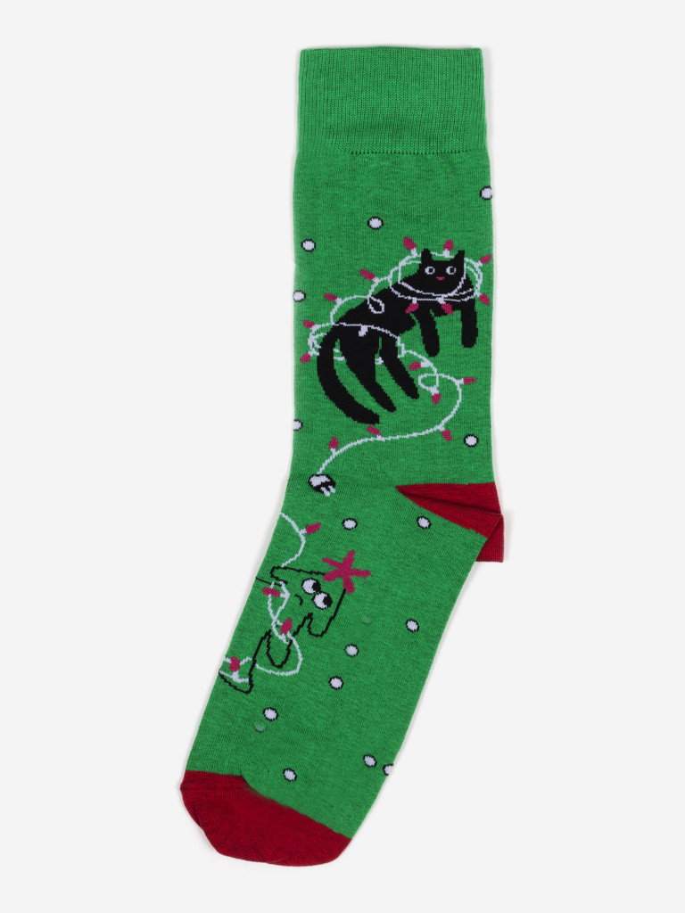 Новогодние носки St.Friday Socks, Гирлянда кота