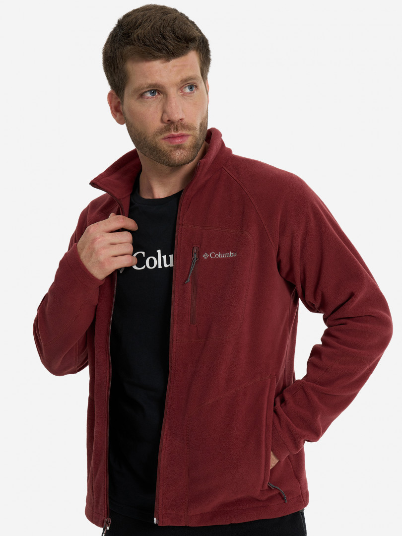 фото Джемпер мужской columbia fast trek ii full zip fleece, красный