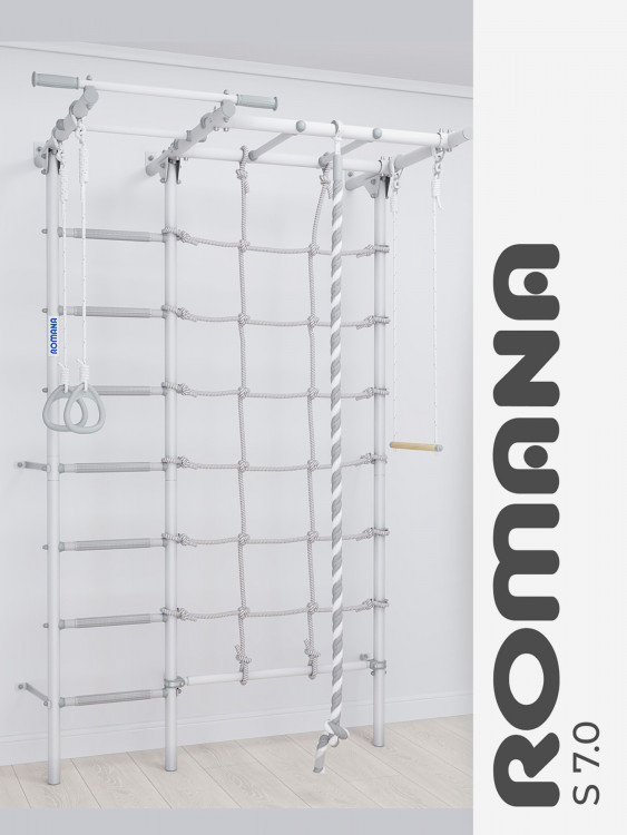 Шведская стенка S7.0 с сеткой лазом, рукоходом и турником