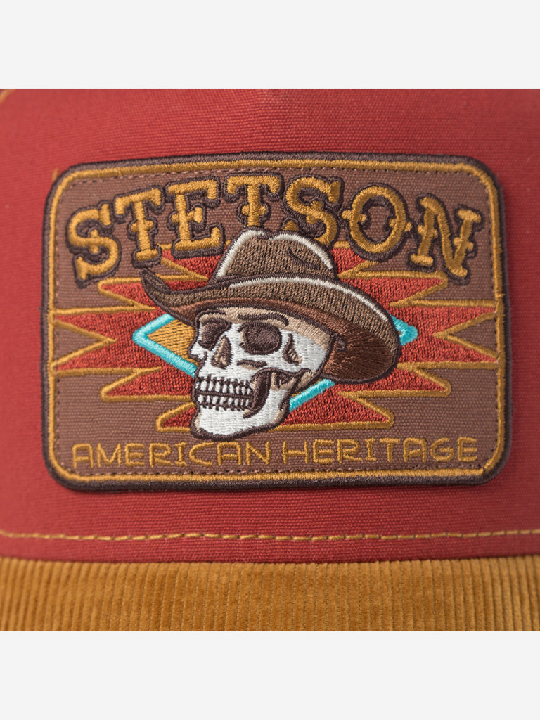 Бейсболка с сеточкой STETSON 7741106 TRUCKER CAP SKULL (красный)