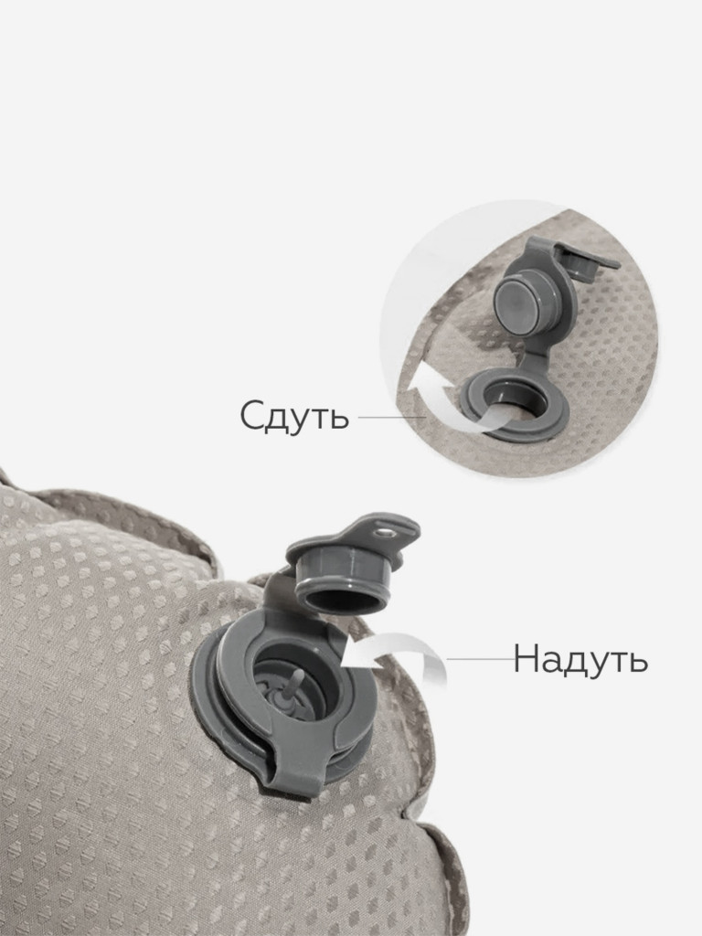 Туристическая надувная подушка Naturehike голубая