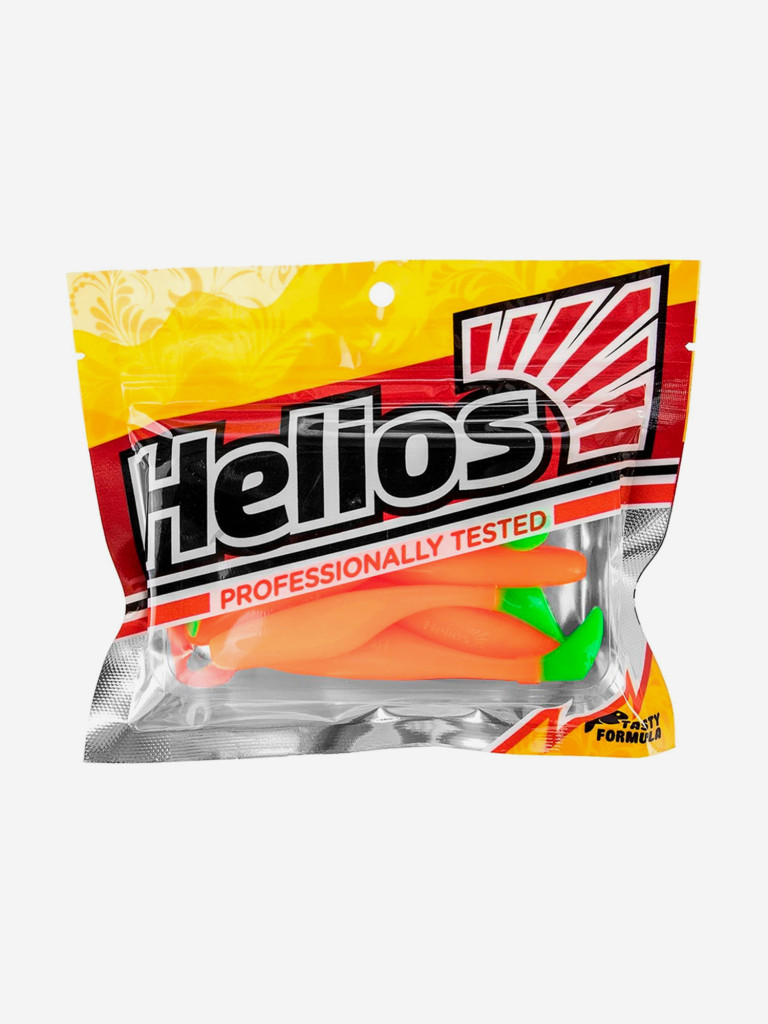 Мягкая приманка Helios Vigor, 3,75'' / 9,5 см, Orange & Green, 7 шт (HS-6-025)