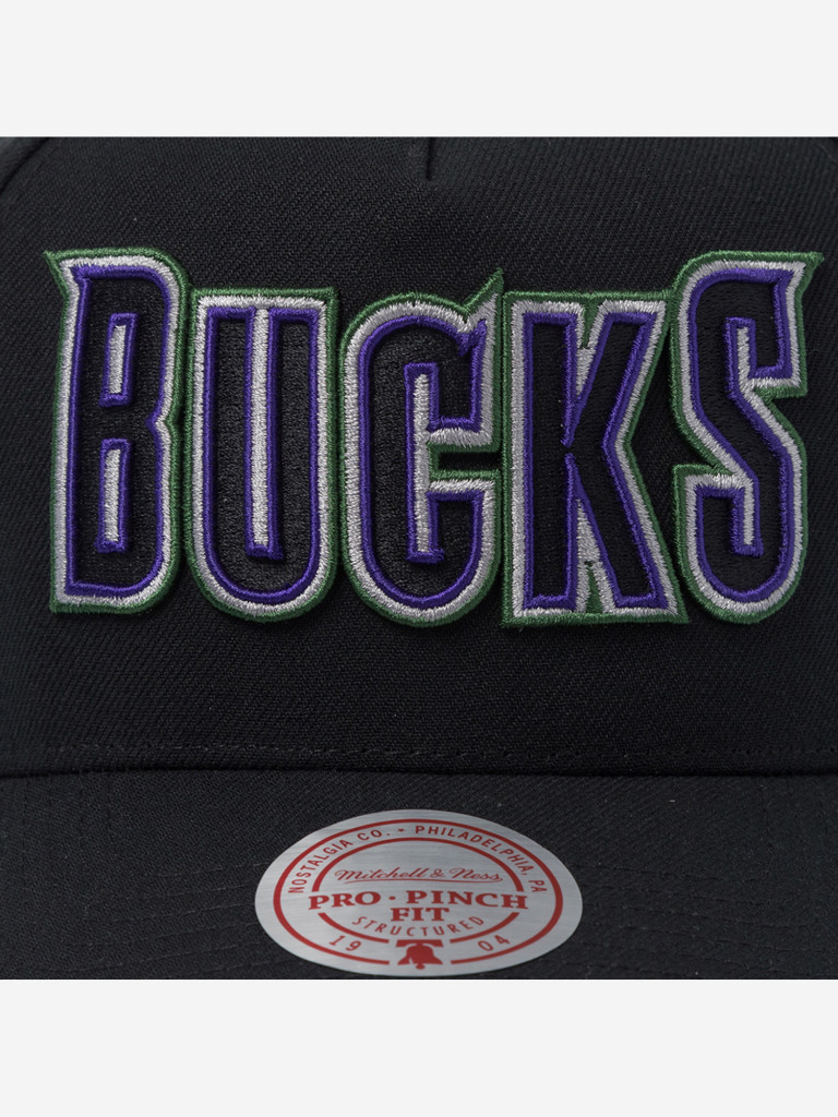 Бейсболка MITCHELL NESS HP12159-MBUBLCK Milwaukee Bucks NBA