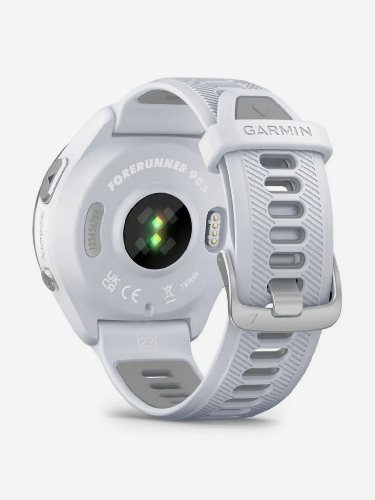 Часы Garmin FORERUNNER 965 белый титановый безель с белым ремешком  010-02809-11