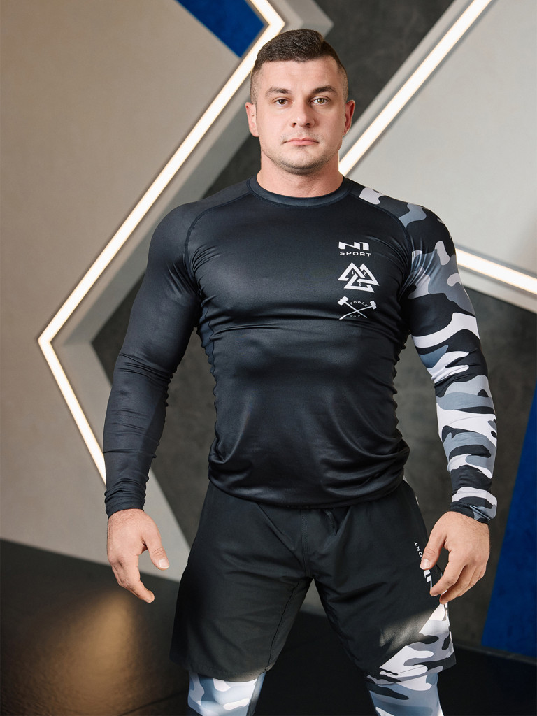 Рашгард спортивный мужской Military camouflage N1Sport